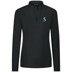 Seattle Mariners Levelwear Women's Upright Insignia 2.0 Quarter-Zip Tri-Blend Top Clearance