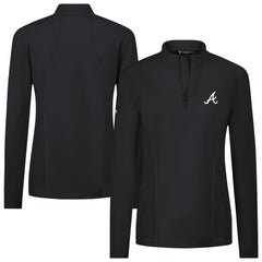Atlanta Braves Levelwear Women's Upright Insignia 2.0 Quarter-Zip Tri-Blend Top On Sale