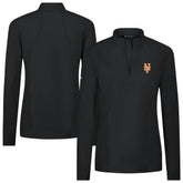 New York Mets Levelwear Women's Upright Insignia 2.0 Quarter-Zip Tri-Blend Top Clearance