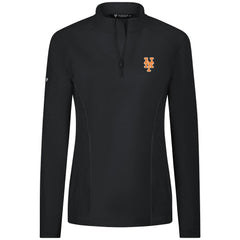 New York Mets Levelwear Women's Upright Insignia 2.0 Quarter-Zip Tri-Blend Top Clearance