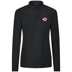 Cincinnati Reds Levelwear Women's Upright Insignia 2.0 Quarter-Zip Tri-Blend Top On Sale