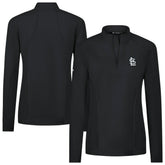 St. Louis Cardinals Levelwear Women's Upright Insignia 2.0 Quarter-Zip Tri-Blend Top On Sale