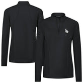 Los Angeles Dodgers Levelwear Women's Upright Insignia 2.0 Quarter-Zip Tri-Blend Top Clearance