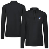 Toronto Blue Jays Levelwear Women's Upright Insignia 2.0 Quarter-Zip Tri-Blend Top Lifestyle