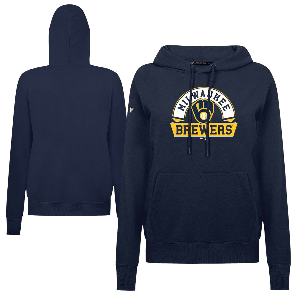 Milwaukee Brewers Levelwear Women's Adorn Banner Arch Hoodie Online