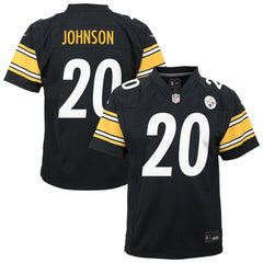 Kaleb Johnson Pittsburgh Steelers Youth Team Game Jersey Black - Nike