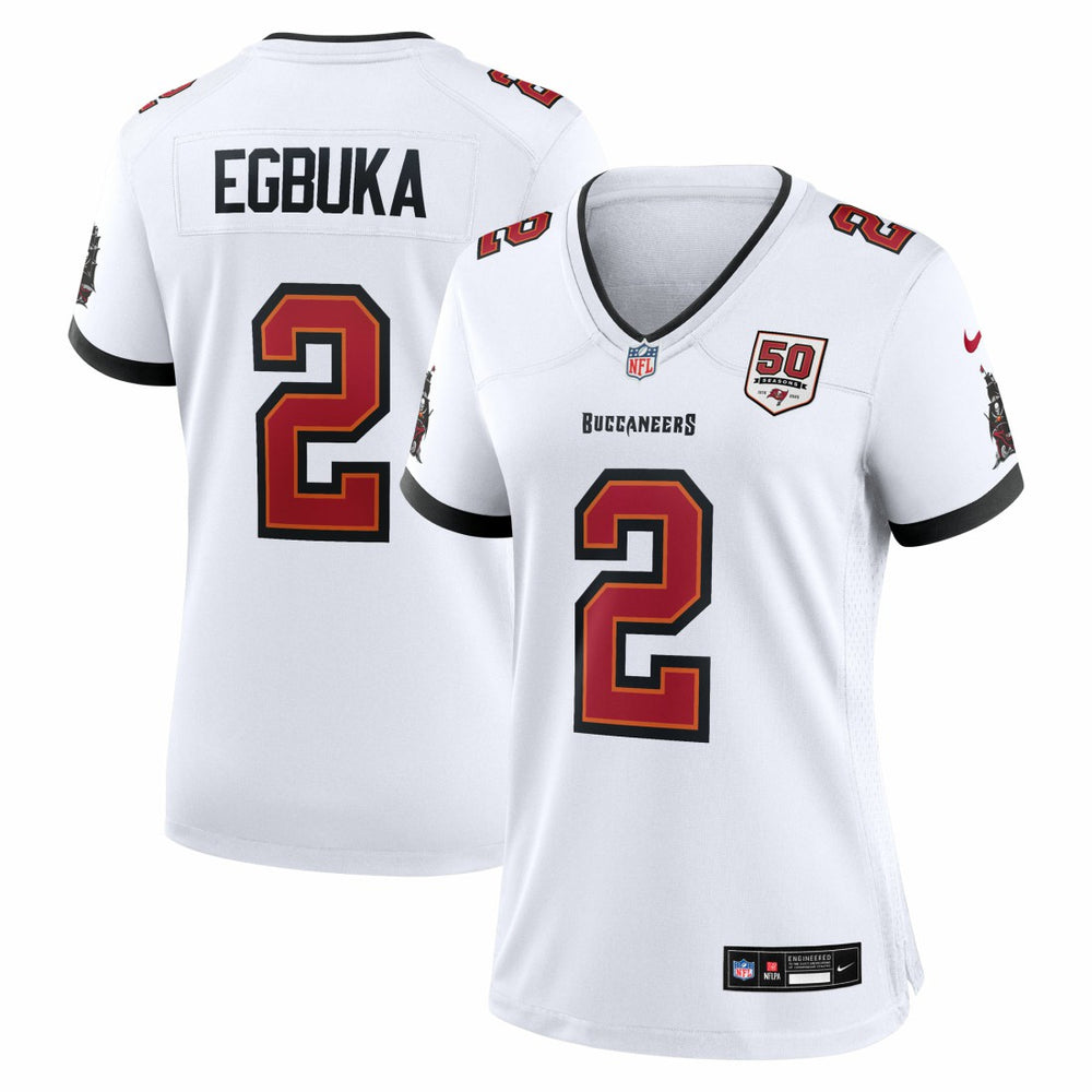 Emeka Egbuka Tampa Bay Buccaneers Women's 50th Season Game Jersey White - Nike