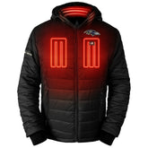 Baltimore Ravens ActionHeat 5V Battery Heated Full-Zip Hoodie Puffer Jacket Black - NFL