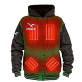 Philadelphia Eagles ActionHeat 5V Battery Heated Full-Snap Varsity Jacket Kelly Green/Black - NFL