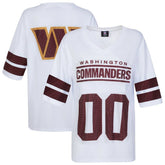 Washington Commanders Cuce Women's Rhinestone V-Neck Tunic White - NFL