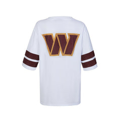 Washington Commanders Cuce Women's Rhinestone V-Neck Tunic White - NFL