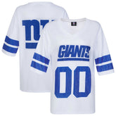 New York Giants Cuce Women's Rhinestone V-Neck Tunic White - NFL
