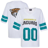 Jacksonville Jaguars Cuce Women's Rhinestone V-Neck Tunic White - NFL