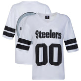 Pittsburgh Steelers Cuce Women's Rhinestone V-Neck Tunic White - NFL