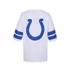 Indianapolis Colts Cuce Women's Rhinestone V-Neck Tunic White - NFL