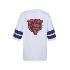 Chicago Bears Cuce Women's Rhinestone V-Neck Tunic White - NFL