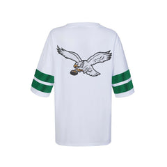 Philadelphia Eagles Cuce Women's Rhinestone V-Neck Tunic White - NFL