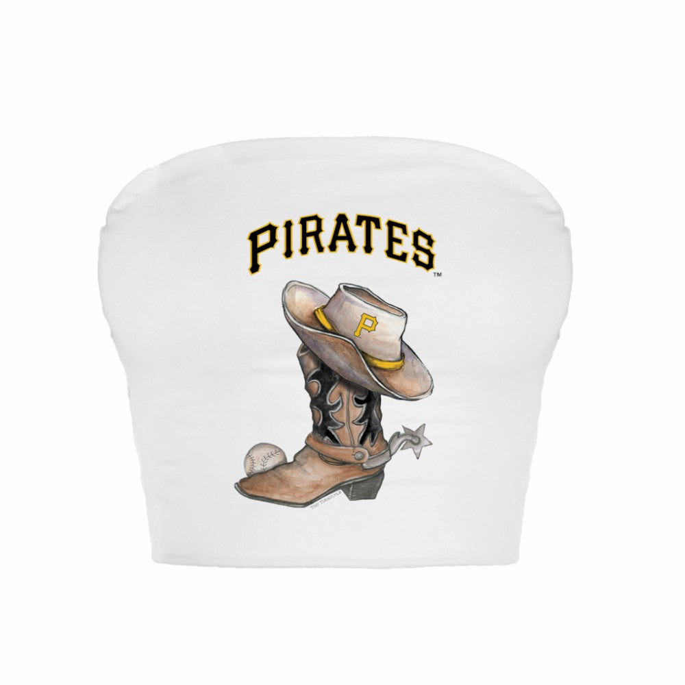 Pittsburgh Pirates Tiny Turnip Women's Cowboy Boot Crop Tube Top Lifestyle