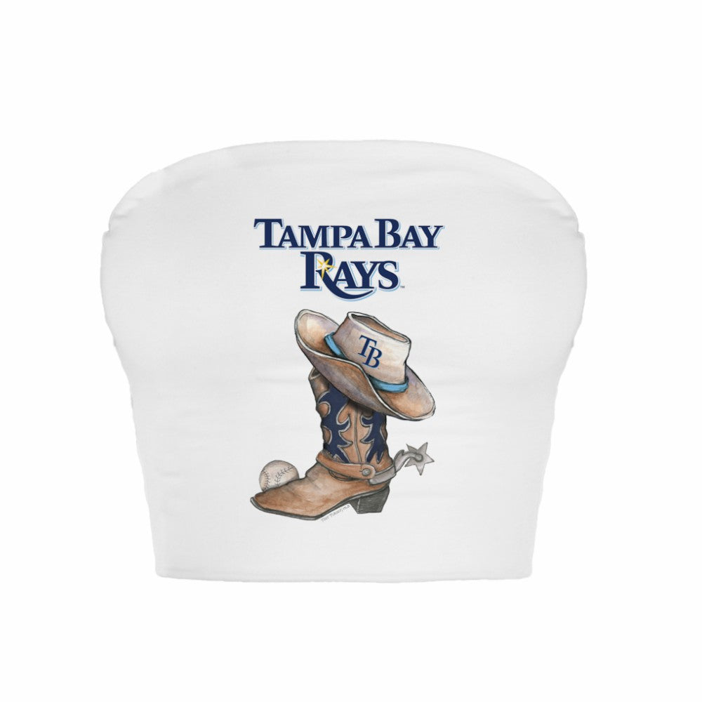 Tampa Bay Rays Tiny Turnip Women's Cowboy Boot Crop Tube Top discount