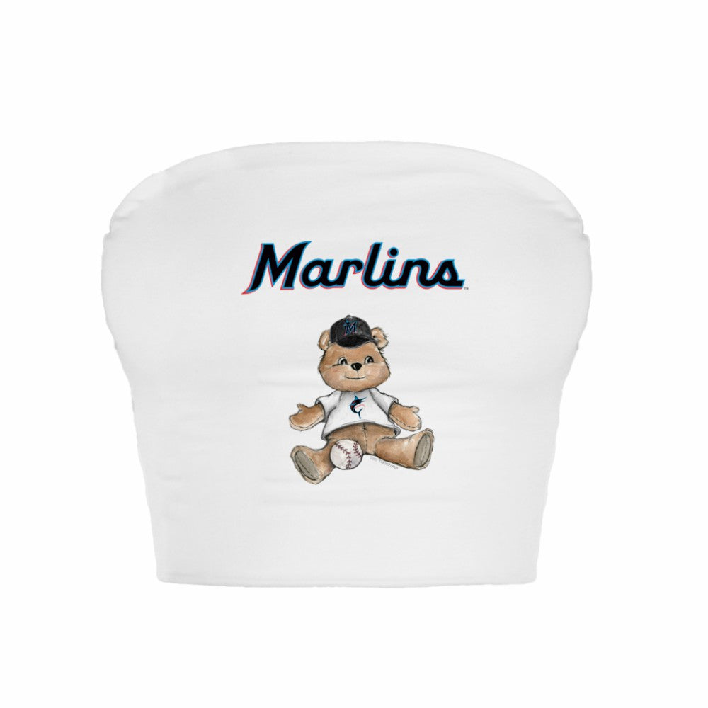 Miami Marlins Tiny Turnip Women's Teddy Bear Crop Tube Top On Sale