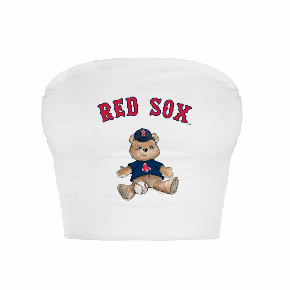 Boston Red Sox Tiny Turnip Women's Teddy Bear Crop Tube Top On Sale