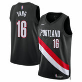 Nike - Yang Hansen Portland Trail Blazers Unisex Swingman Jersey - Icon Edition - Black