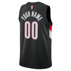 Nike - Portland Trail Blazers Unisex Swingman Custom Jersey - Icon Edition - Black