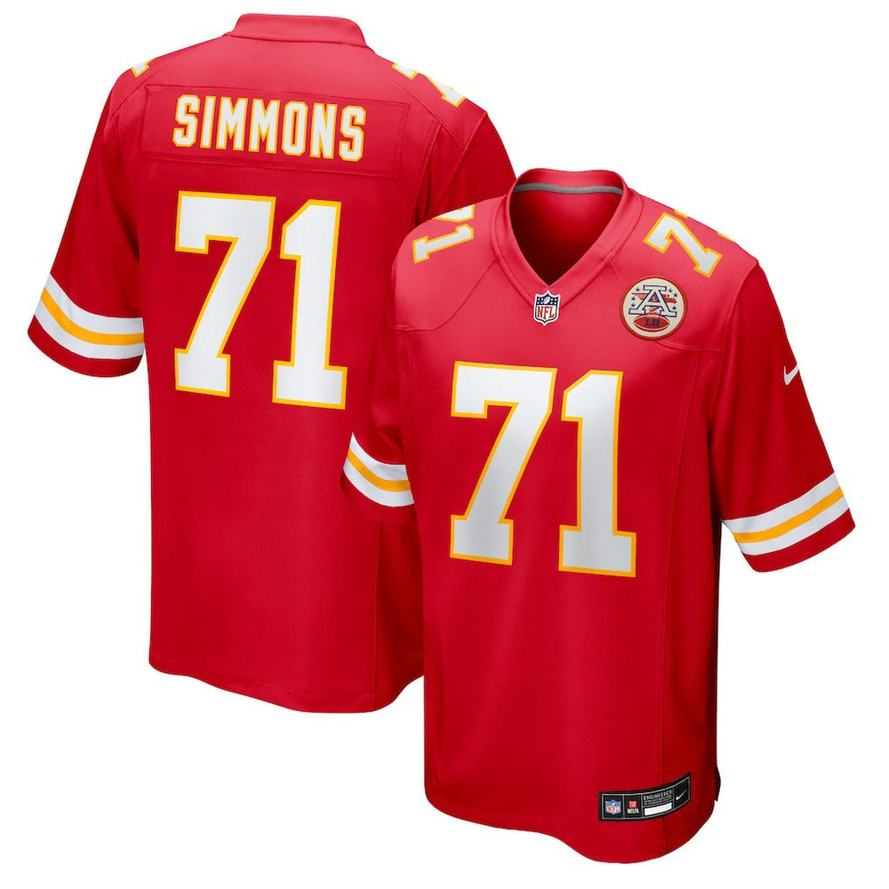 Josh Simmons Kansas City Chiefs Team Game Jersey Red - Nike