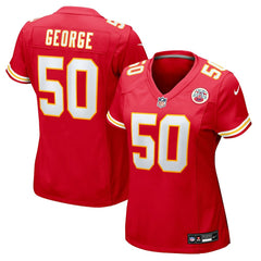 Brandon George Kansas City Chiefs Women's Team Game Jersey Red - Nike