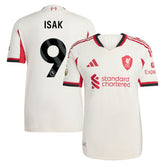 Adidas Alexander Isak Liverpool 2025/26 Away Player Jerseys - White