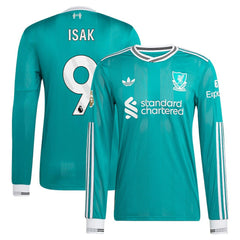 Adidas Alexander Isak Liverpool 2025/26 Third Long Sleeve Player Jerseys - Green