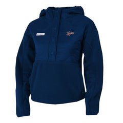 Detroit Tigers Columbia Women's Cloud Point Hooded Fleece Half-Snap Pullover Jacket On Sale