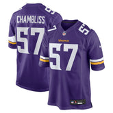 Chaz Chambliss Minnesota Vikings Team Game Jersey Purple - Nike