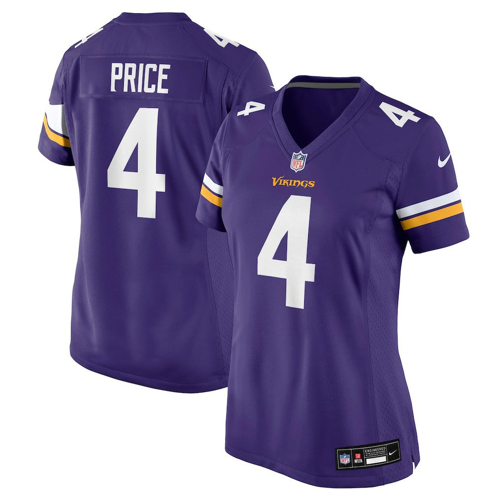 Myles Price Minnesota Vikings Women's Team Game Jersey Purple - Nike
