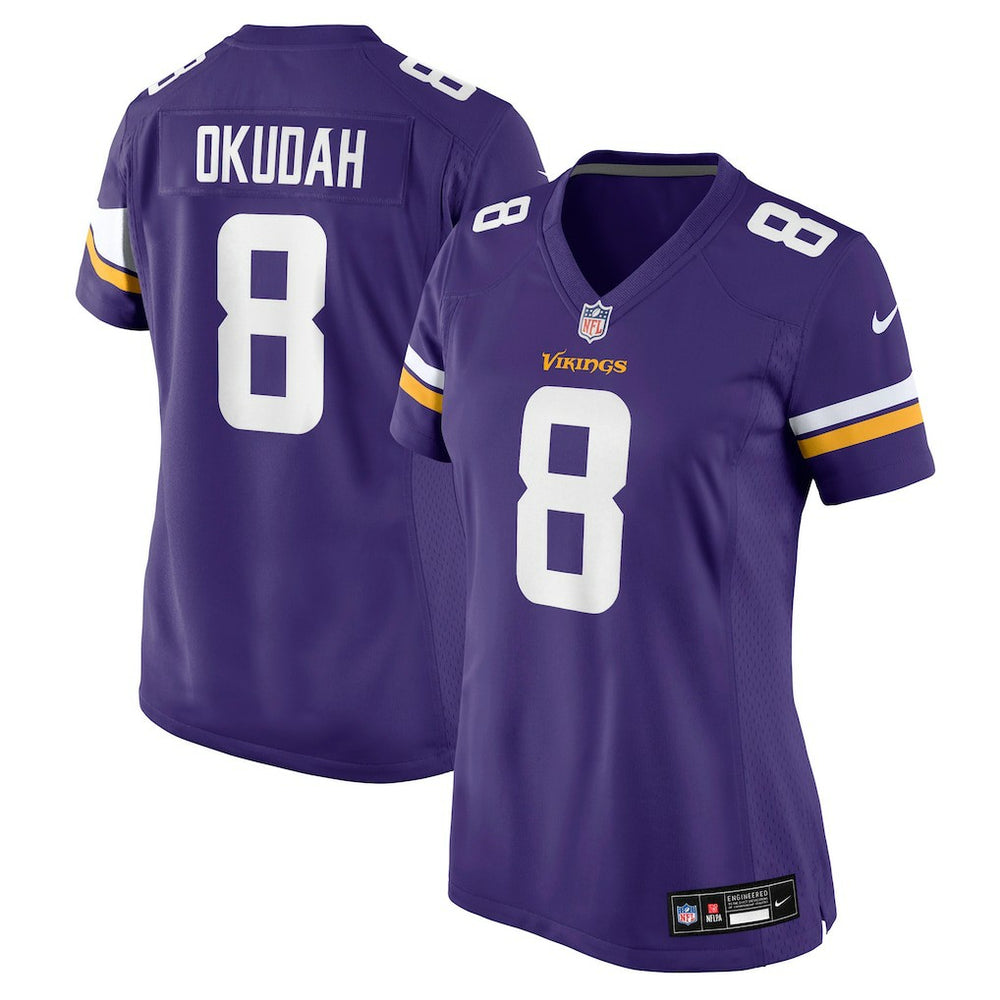Jeff Okudah Minnesota Vikings Women's Team Game Jersey Purple - Nike