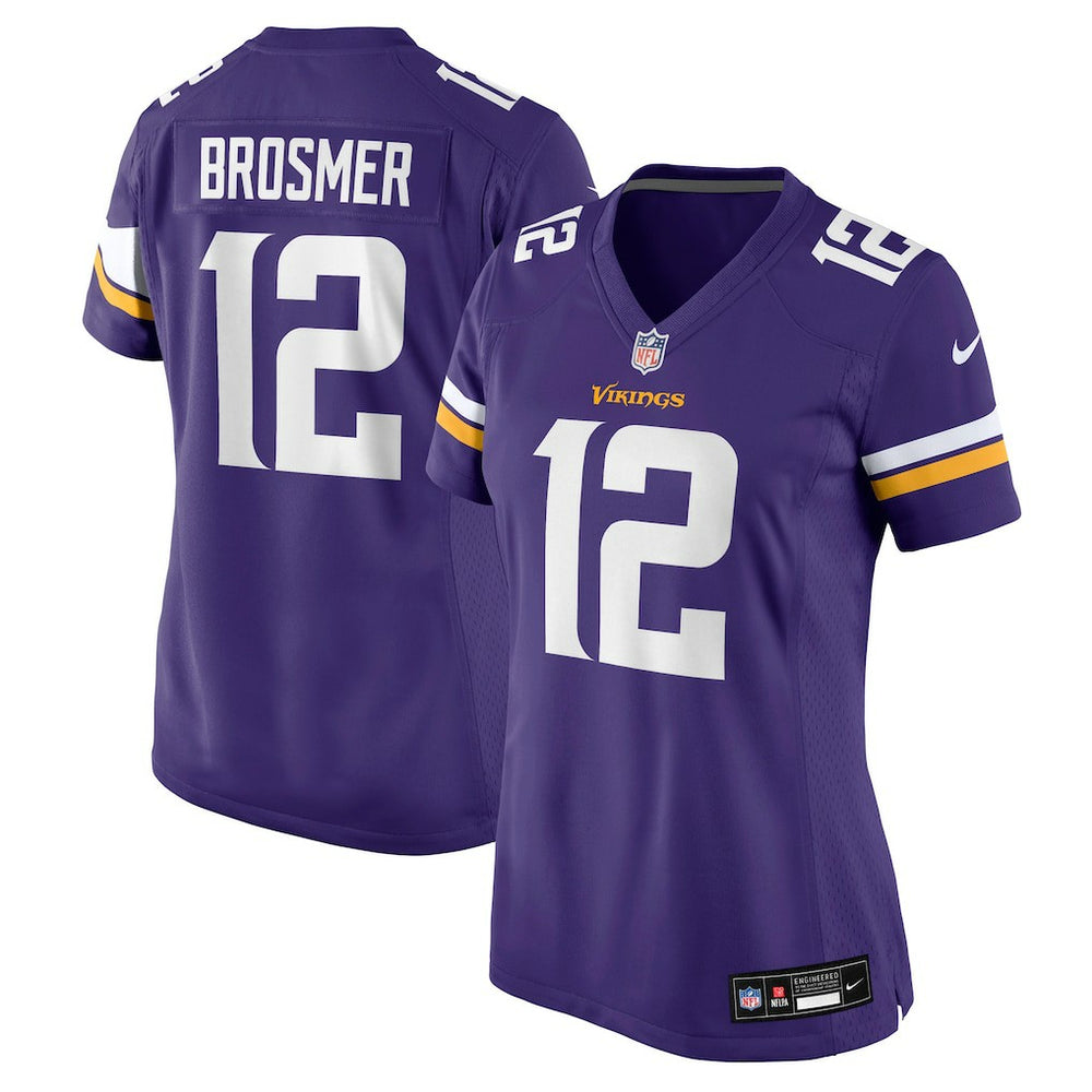 Max Brosmer Minnesota Vikings Women's Team Game Jersey Purple - Nike