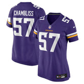 Chaz Chambliss Minnesota Vikings Women's Team Game Jersey Purple - Nike