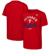 Philadelphia Phillies Fanatics Youth 2025 MLB Postseason Locker Room T-Shirt Near Me