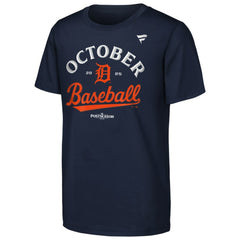 Detroit Tigers Fanatics Youth 2025 MLB Postseason Locker Room T-Shirt Online