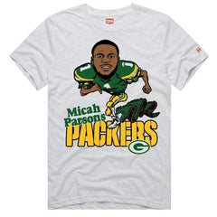 Micah Parsons Green Bay Packers Homage Unisex Caricature Player Graphic Tri-Blend T-Shirt Ash - NFL