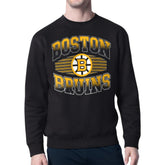 Boston Bruins Starter Team Grit Graphic Fleece Pullover Sweatshirt Black