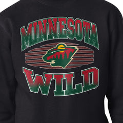 Minnesota Wild - Starter Team Grit Graphic Fleece Pullover Sweatshirt Black