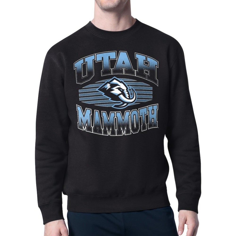 Utah Mammoth - Starter Team Grit Graphic Fleece Pullover Sweatshirt Black