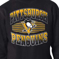 Pittsburgh Penguins Starter Team Grit Graphic Fleece Pullover Sweatshirt Black