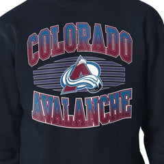 Colorado Avalanche - Starter Team Grit Graphic Fleece Pullover Sweatshirt Navy