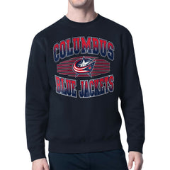 Columbus Blue Jackets - Starter Team Grit Graphic Fleece Pullover Sweatshirt Navy