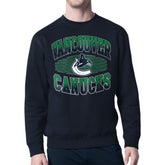 Vancouver Canucks - Starter Team Grit Graphic Fleece Pullover Sweatshirt Navy