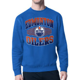 Edmonton Oilers - Starter Team Grit Graphic Fleece Pullover Sweatshirt Royal
