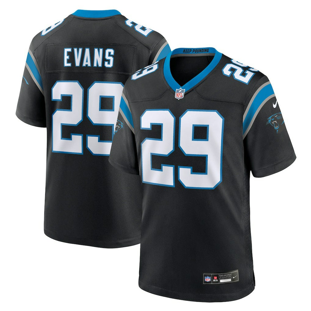 Akayleb Evans Carolina Panthers Team Game Jersey Black - Nike