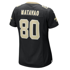 Moliki Matavao New Orleans Saints Women's Team Game Jersey Black - Nike